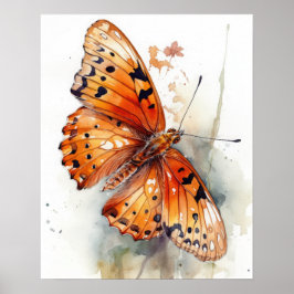 Bukt Fritillary Butterfly Art Print Poster
