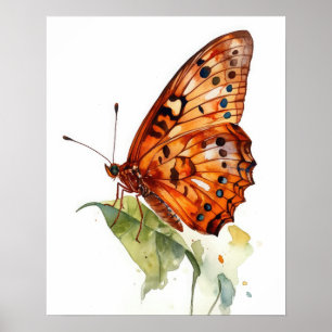 Bukt Fritillary Butterfly Art Print Poster