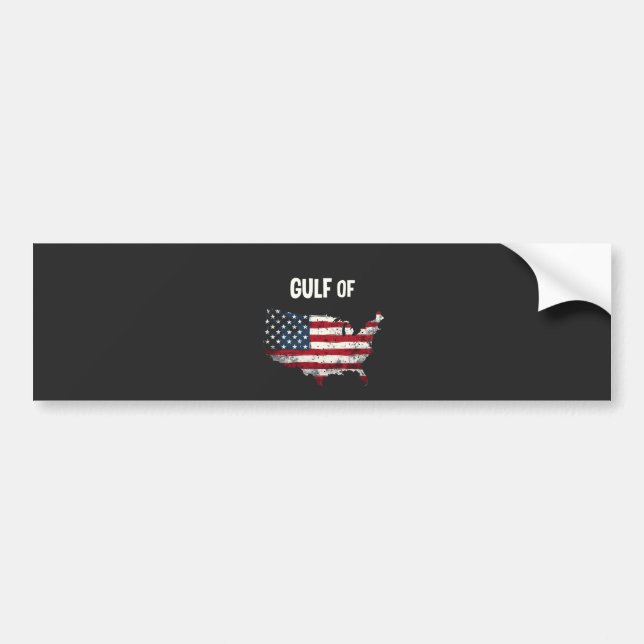 Bukt i Amerika Lustigt Trump USA Karta Flagga Bildekal (Framsidan)