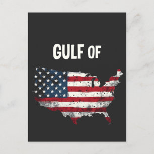 Bukt i Amerika Lustigt Trump USA Karta Flagga Helg Vykort