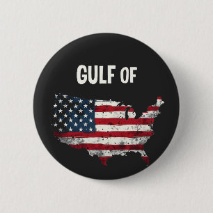 Bukt i Amerika Lustigt Trump USA Karta Flagga Knapp