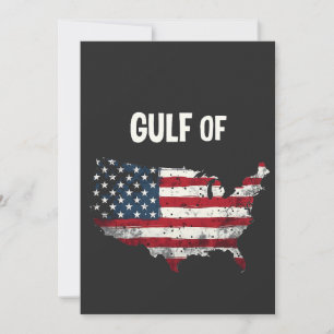 Bukt i Amerika Lustigt Trump USA Karta Flagga Meddelande