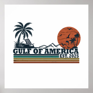 Bukt i Amerika-vintagens patriotiska utformning Poster
