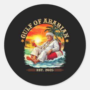Bukt i Arabian Est 2025 Funny Trump Vintage Persi Runt Klistermärke