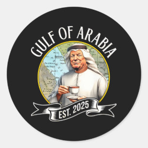 Bukt i Arabien Est 2025 Lustigt Trump Vintage Runt Klistermärke