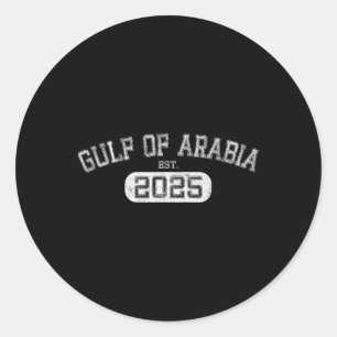 Bukt i Arabien Est 2025 Trump Arabian Bukt Funny P Runt Klistermärke
