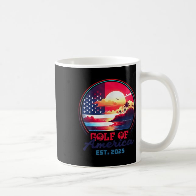 Bukt i Förenta staterna Shirt Est 2025 Retro Vinta Kaffemugg (Höger)