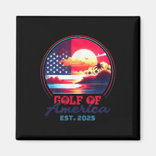 Bukt i Förenta staterna Shirt Est 2025 Retro Vinta Magnet