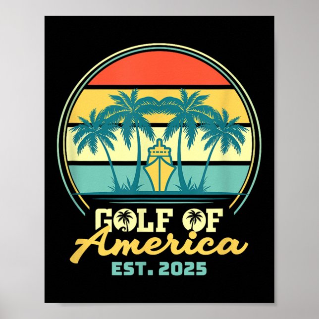 Bukt i Förenta staterna Shirt Est 2025 Retro Vinta Poster (Framsidan)