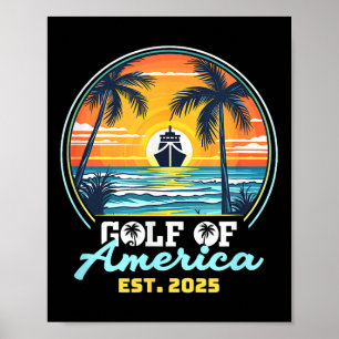 Bukt i Förenta staterna Shirt Est 2025 Retro Vinta Poster