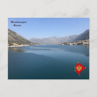 Bukt i Kotor, Montenegro Vykort