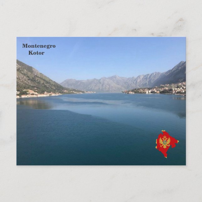 Bukt i Kotor, Montenegro Vykort (Framsida)