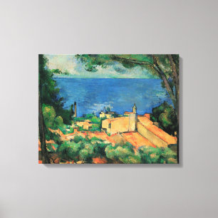 Bukt i Marseille Seen från Estaque av Paul Cezann Canvastryck