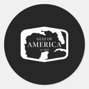 Bukt i Merica USA Funny USA flagga Runt Klistermärke
