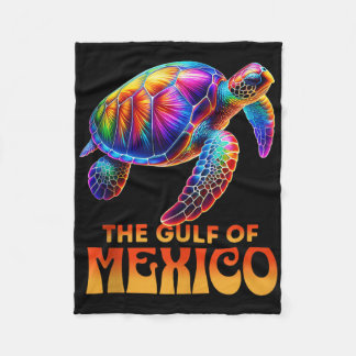 Bukt i Mexiko Edm Music Rave Dance Sea Turtle Fleecefilt