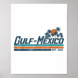 Bukt i Mexiko Est 1550 Retro Vintage Beach Poster
