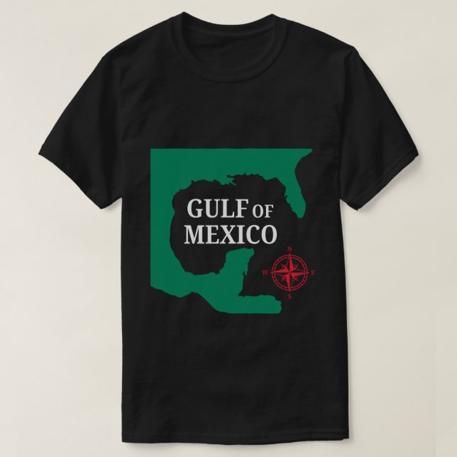 Bukt i Mexiko Karta T Shirt (Design framsida)