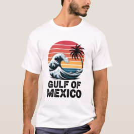 Bukt i Mexiko Retro Sunset Wave Design T Shirt