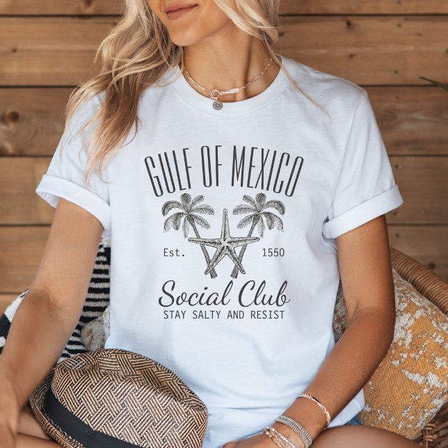 Bukt i Mexiko Social Klubb Est. 1550-bitars T Shirt (Skapare uppladdad)