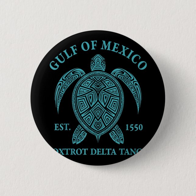 Bukt i Mexiko Turtle Foxtrot Delta Tango Est 1550 Knapp (Framsida)