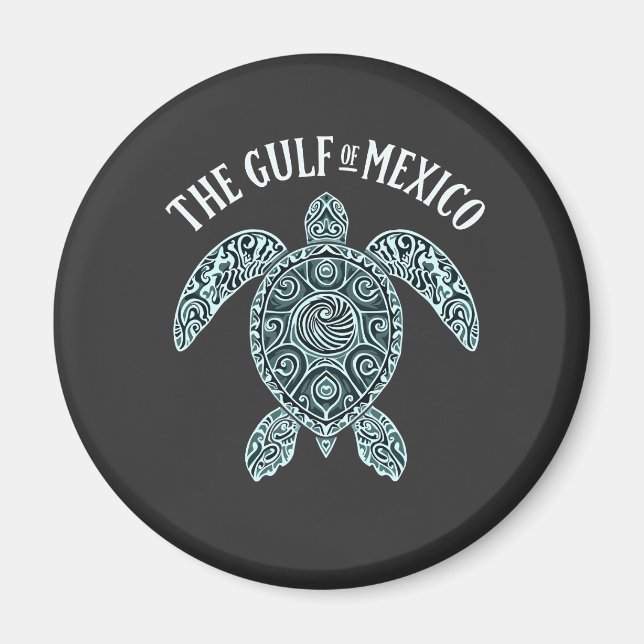 Bukt i Mexiko Turtle Sea Latino Magnet (Framsidan)