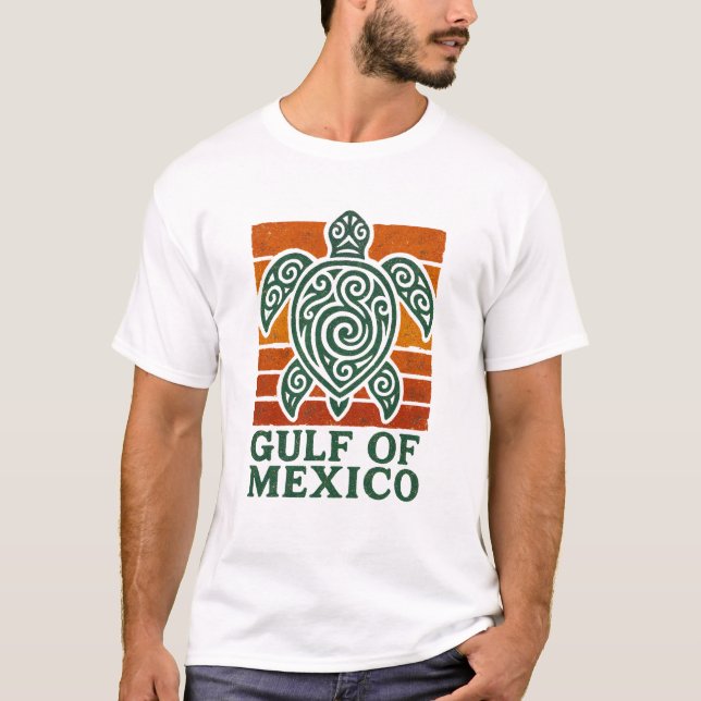 Bukt i Mexiko Vibes | Sea Turtle T Shirt (Framsida)