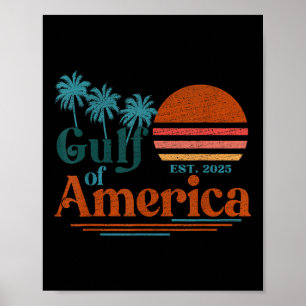 Bukt i USA 2025 Amerikanska Flagga Mexico Retro Poster