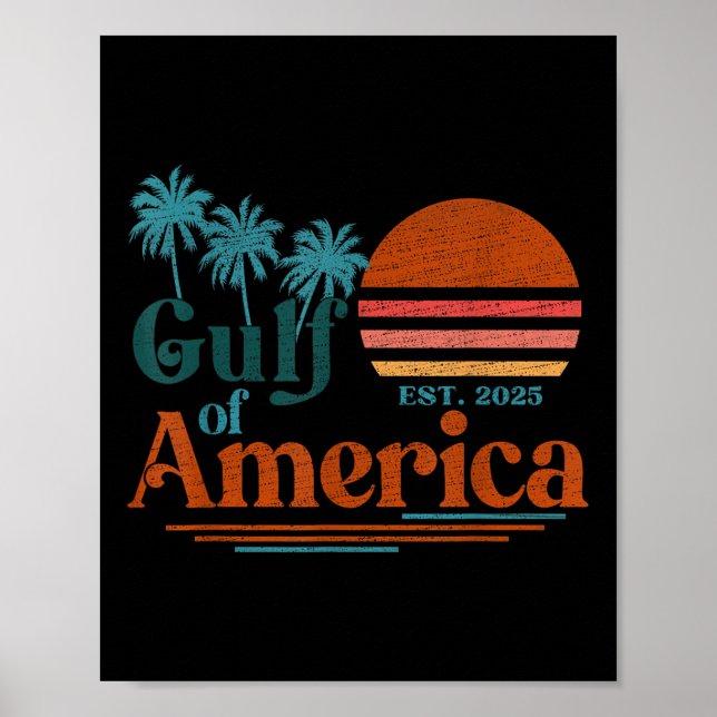 Bukt i USA 2025 Amerikanska Flagga Mexico Retro Poster (Framsidan)