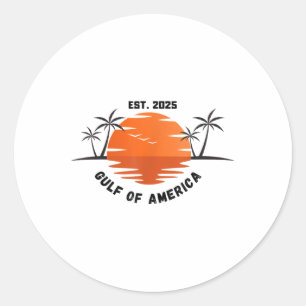 Bukt i USA 2025 Amerikanska Flagga Mexico Retro Runt Klistermärke
