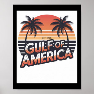 Bukt i USA 2025 Retro American Flagga Mexico Poster
