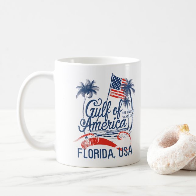Bukt i USA Amerika 2025 Florida American Flagga Kaffemugg (Med munk)