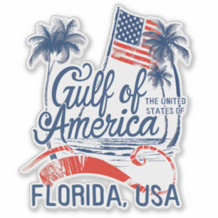 Bukt i USA Amerika 2025 Florida American Flagga Klistermärken