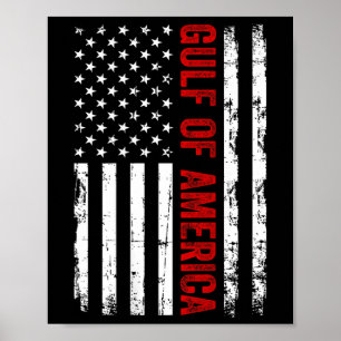 Bukt i USA Est 2025 American Flagga Patrioti Poster