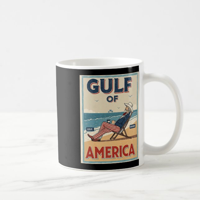 Bukt i USA Est. 2025 Farbror Sam Patriotic Kaffemugg (Höger)