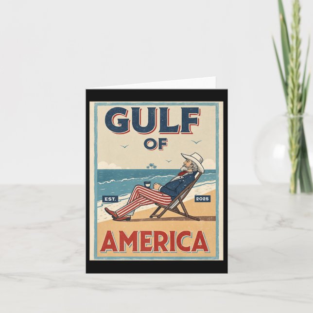 Bukt i USA Est. 2025 Farbror Sam Patriotic Kort (Framsida)
