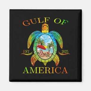 Bukt i USA Est 2025 Funny Turtle Magnet