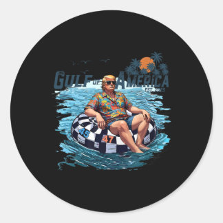 Bukt i USA Est 2025 Retro Vintage Beach 20 Runt Klistermärke