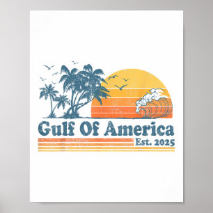 Bukt i USA Est 2025 Retro Vintage Beach me Poster