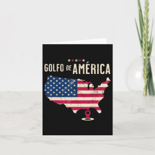 Bukt i USA Golfo de America Spanska Langua Kort