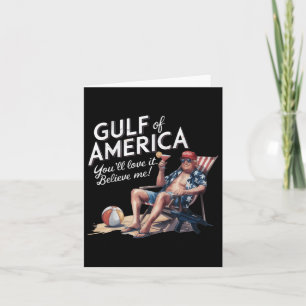 Bukt i USA Lustigt Trump USA Beach Kort