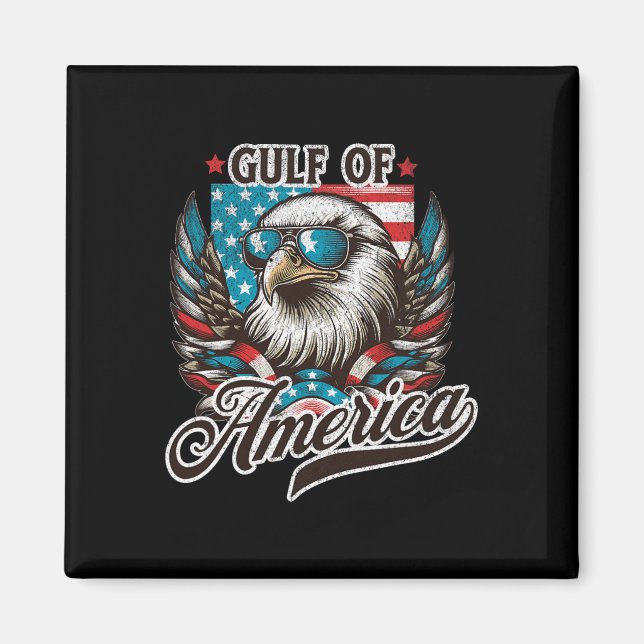 Bukt i USA Lustigt USA Eagle Magnet (Framsidan)