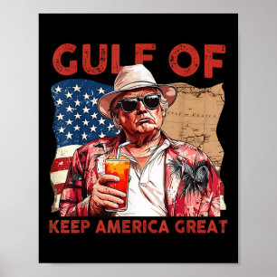 Bukt i USA Patriotic Americas Bukt American Flagga Poster