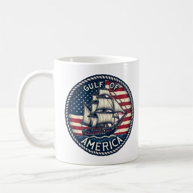 Bukt i USA Patriotic Kaffemugg (Vänster)