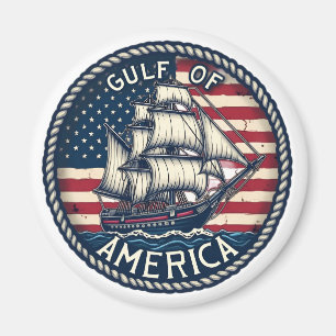 Bukt i USA Patriotic Magnet