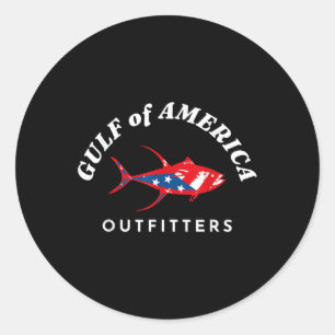 Bukt i USA:s outfitters Fish 2025 Retro Runt Klistermärke