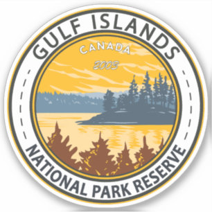 Bukt Islands nationalpark Reserve Canada Vintage Klistermärken