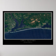 Bukt Islands nationella Seashore Florida Satellite