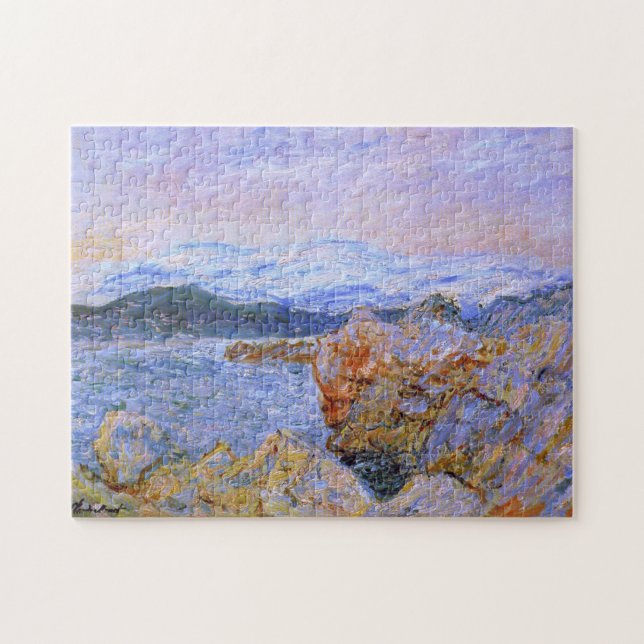 Bukt Juan vid Antibes Monet Fine Art Pussel (Horisontell)