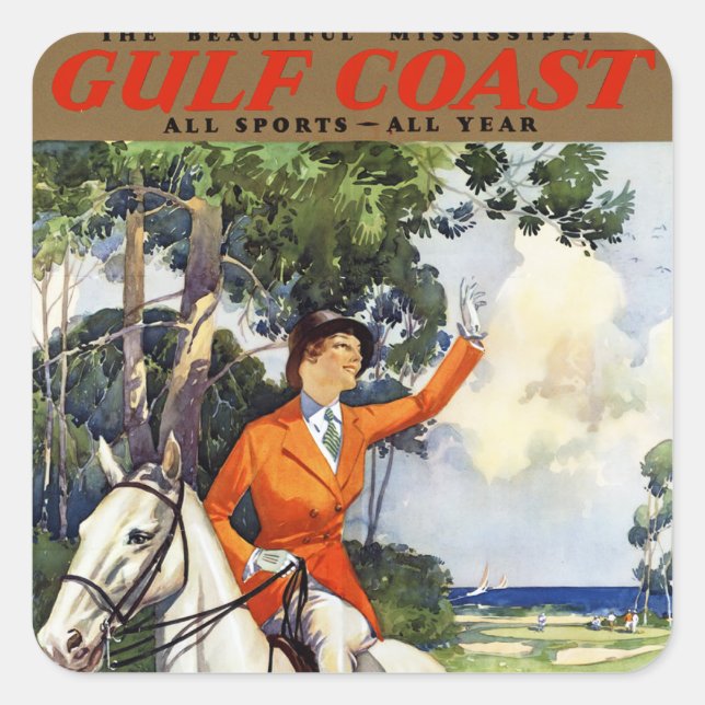 Bukt Kusten Fyrkantigt Klistermärke (Framsida)