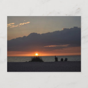 Bukt Kusten Sunset - Florida Postcard Vykort